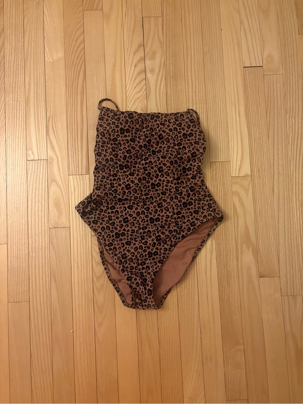 Shade & Shore Leopard Print One-Piece Swimsuit - Brown & Black